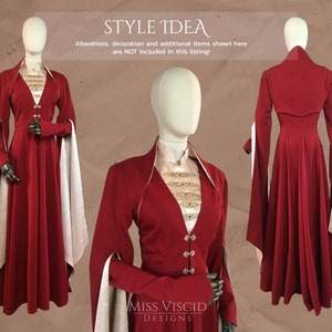 Jacket for elven dress in Size S-3X as digital instant download in DIN A4, US Letter and A0 plotter image 8