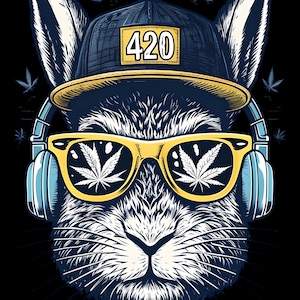 Easter Bunny-Stoner bunny-420-high bunny png file only-digital download