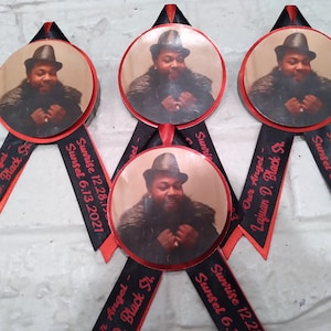Personalized PinsPersonalized Memorial Pins, Memorial Pins with Picture, Custom Ribbon Pins, Graduation Pin, Birthday Pin