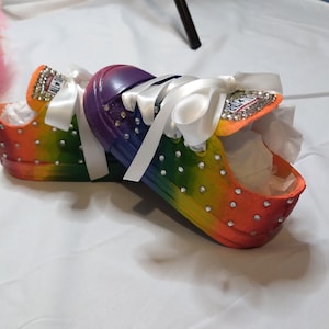 Custom ShoesCustom MultiColored Converse, Custom Painted Converse, Converse and Bling, Rainbow Converse