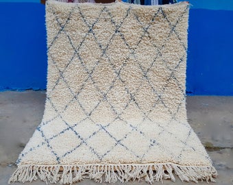 Moroccan Rug Beni Ourain handmade 100% wool rug Grey