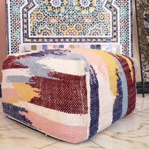 Moroccan floor pillow poufs Beni Ourain pouf  kilim pouf , floor pillows , stuffed floor pouf