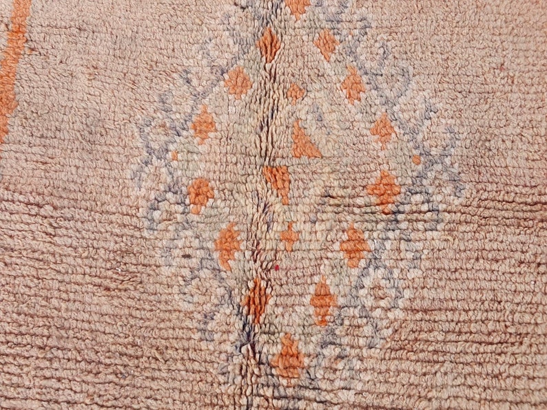 Vintage Moroccan Rug pirple Rare Large Boujad Carpet Wool Low Pile Rug Rustic Country House Floor Decoration image 9