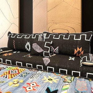 MOROCCAN FLOOR COUCH berber couch Moroccan sofa wool couch arabic couch