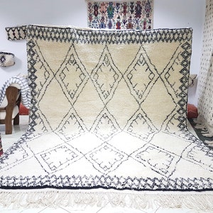 Moroccan rug Beni Ourain rug handmade 100% wool rug ,  large size, area rugs ,  azilal rug , carpet , floor rugs ,promo