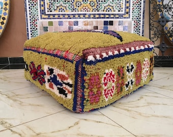 Moroccan floor pillow poufs Beni Ourain pouf  kilim pouf , floor pillows , stuffed floor pouf