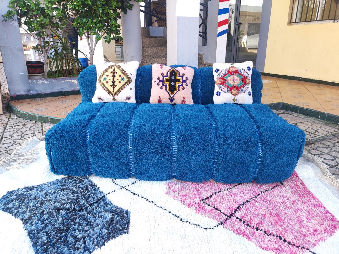 Petrol Sofa Moroccan Sofa Moroccan Floor Couch , Moroccan Floor Pouf