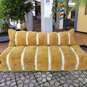 divano imbottito marocchino da pavimento, pouf da pavimento marocchino, set di cuscini per divano da pavimento Pouf Beni Ourain Divano verde, cuscini da pavimento, pouf da pavimento