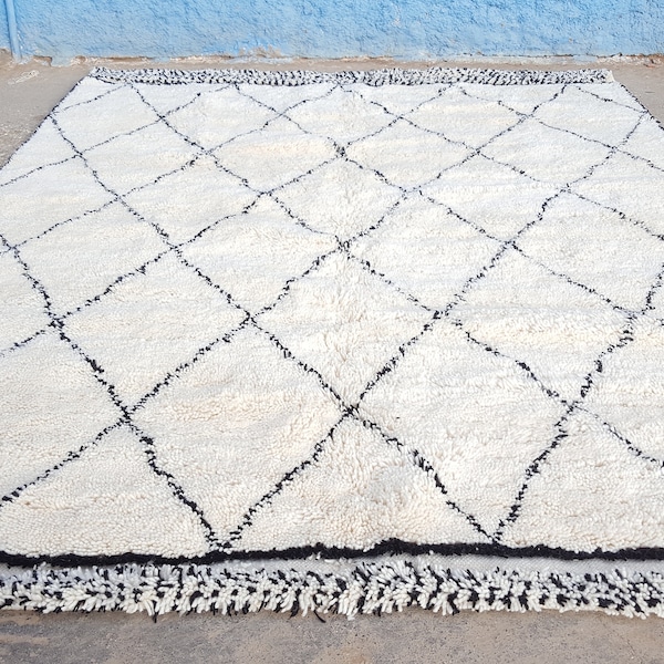 Authentic Moroccan rug Beni Ourain rug handmade 100% wool rug , 330 / 240 cm  reserved for ( Elena )