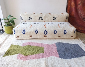 Moroccan Floor sofa  , Moroccan floor couch , set of floor sofa pillows Beni Ourain pouf  kilim pouf , floor pillows ,  floor pouf