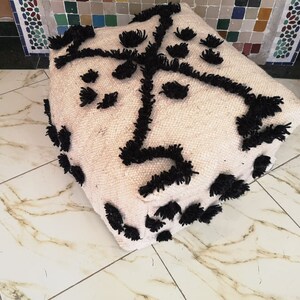 Moroccan floor pillow poufs Beni Ourain pouf  kilim pouf , floor pillows , stuffed floor pouf