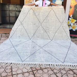 gray genuine Moroccan Beni Ourain rug Carpet Soft Shag Artistic Oriental checker moroccan rug gray moroccan rug
