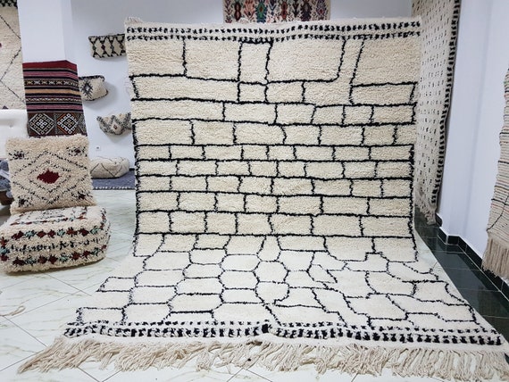 Moroccan Rug Beni Ourain Handmade 100 Wool Area