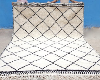 Moroccan rug Beni Ourain rug handmade 100% wool rug 10 x 8 feet