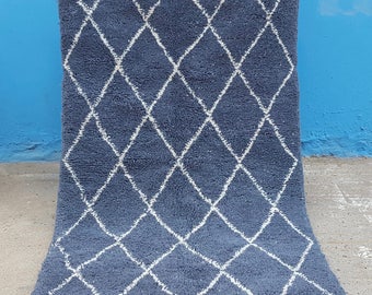 Authentic Moroccan rug Beni Ourain rug handmade 100% wool rug , grey ,area rugs ,  azilal rug , carpet , floor rugs ,promo