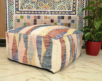 Moroccan floor pouf pillows Beni Ourain pouf  lilim pouf , floor pillows , stuffed floor pouf