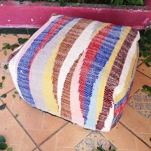 Moroccan floor pillow poufs Beni Ourain pouf  kilim pouf , floor pillows , stuffed floor pouf