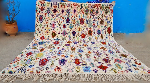 Beni Ourain handmade Moroccan rug 100% wool rug  berber