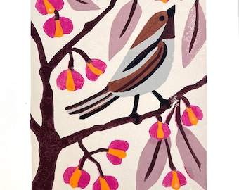 Linosnede in miniatuur: De houtskoolbessen