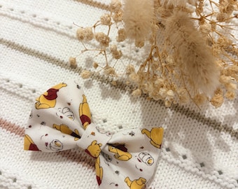 Winnie the Pooh Fabric Handmade Hair Bow