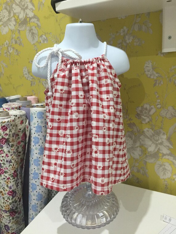 gingham slip dress