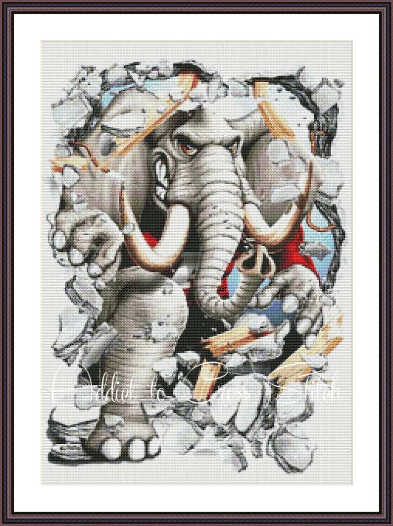 Alabama Crimson Tide Mascot Cross Stitch Pattern Large Cross Etsy