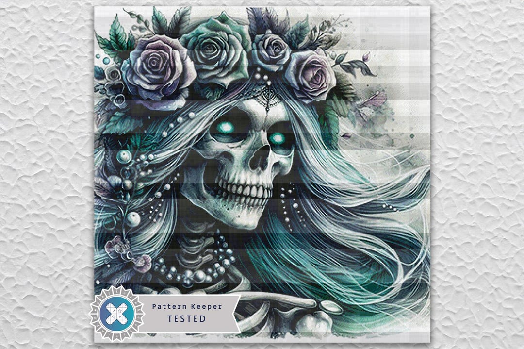 Creepy Mermaid Full Coverage Counted Cross Stitch Pattern Digital PDF ...
