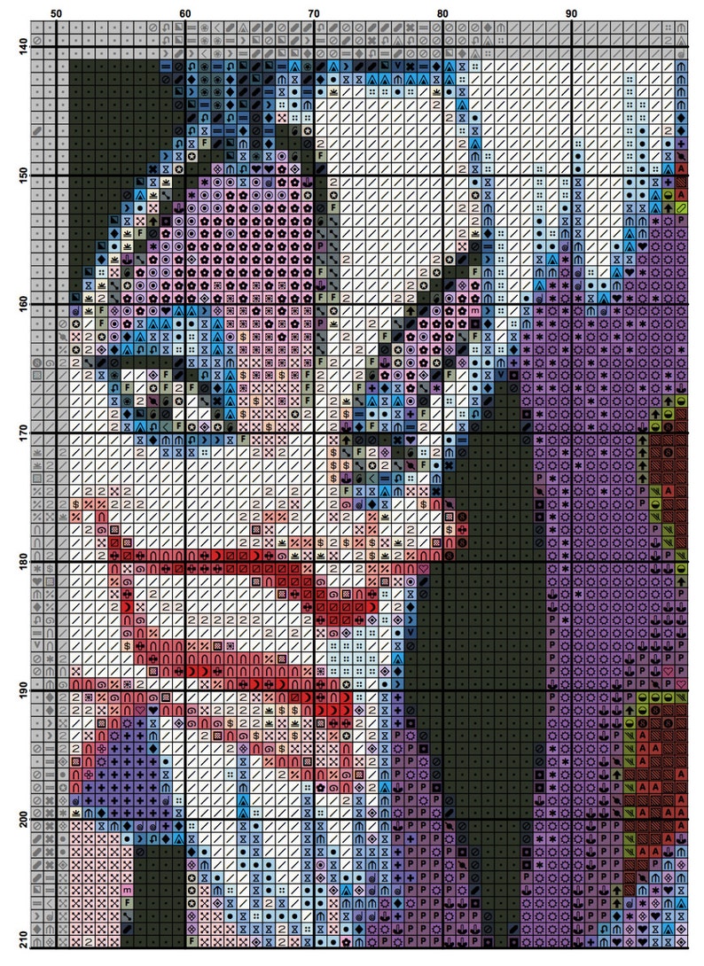 Disney Female Villains Cross Stitch Pattern Large Cross Etsy