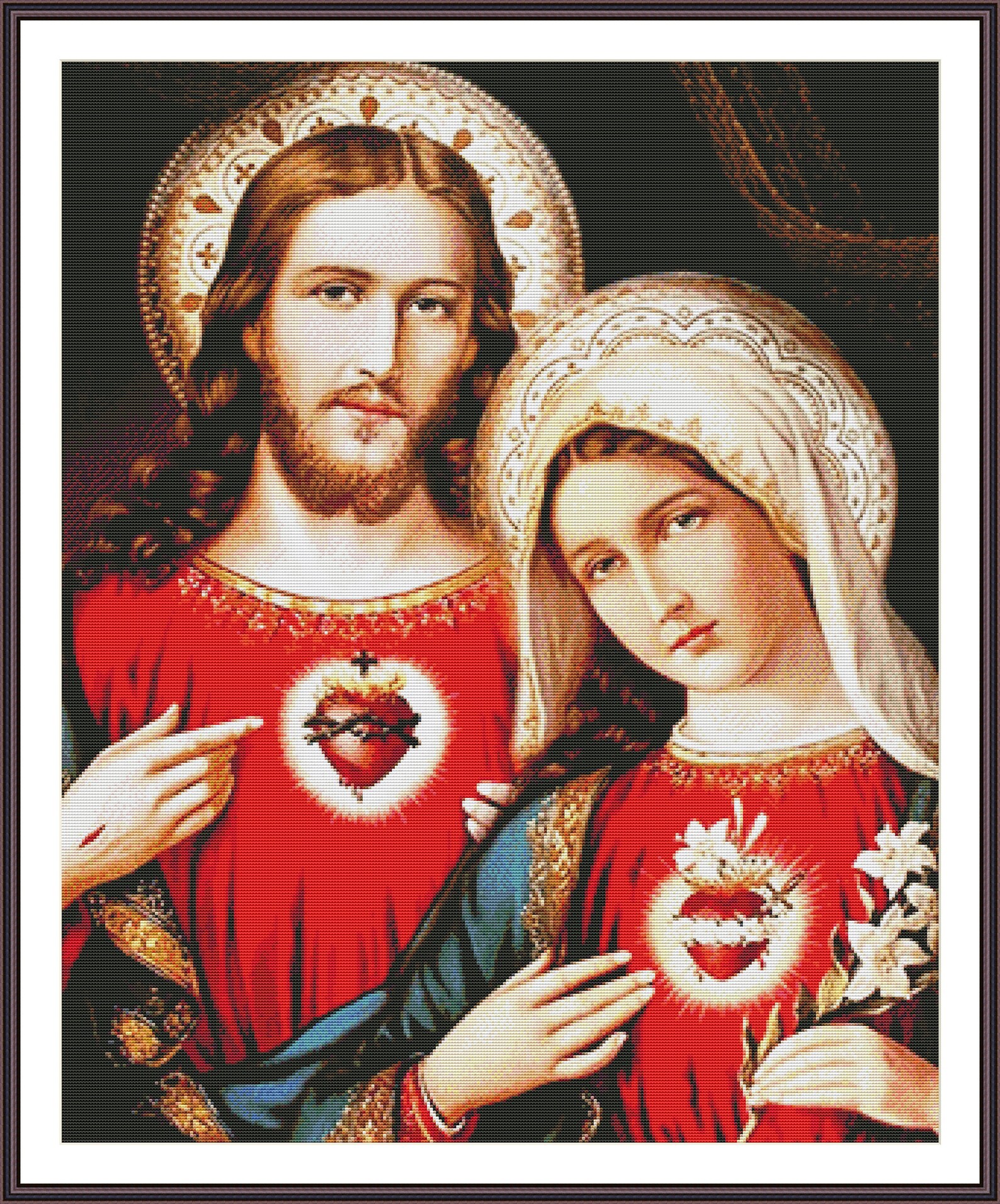 Religious Cross Stitch Pattern Jesus Cross Stitch Saint Mary Etsy