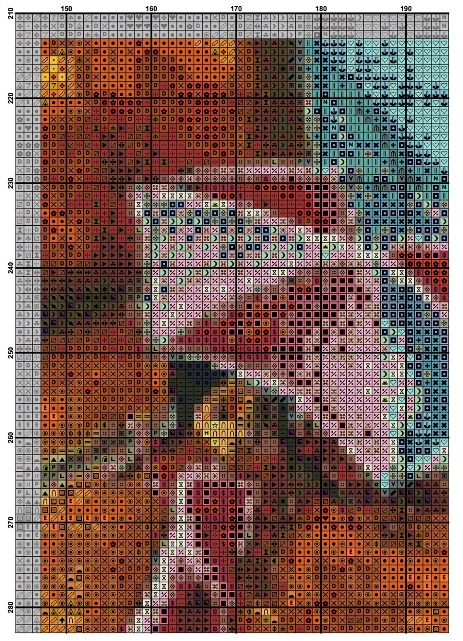 Counted Cross Stitch Pattern Cross Stitch Design Cross - Etsy