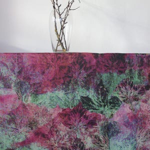 Canadian maple, linen fabric, eco-friendly material, linen fabric by meter, plants patterned fabric, fabric for sewing, tablecloth