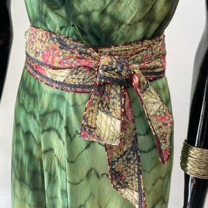 Reversible printed silk sash 1