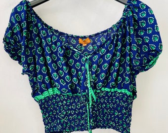 Adjustable silk short top