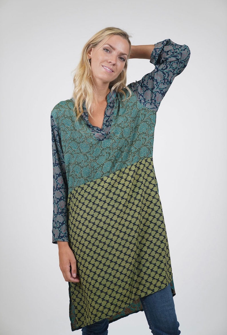 Silk tunic dress image 1