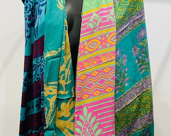 Patchwork scarf in Silk