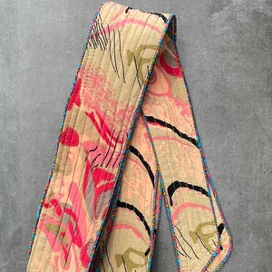 Reversible printed silk sash 2