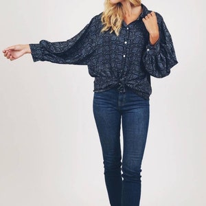 Oversized silk shirt image 2