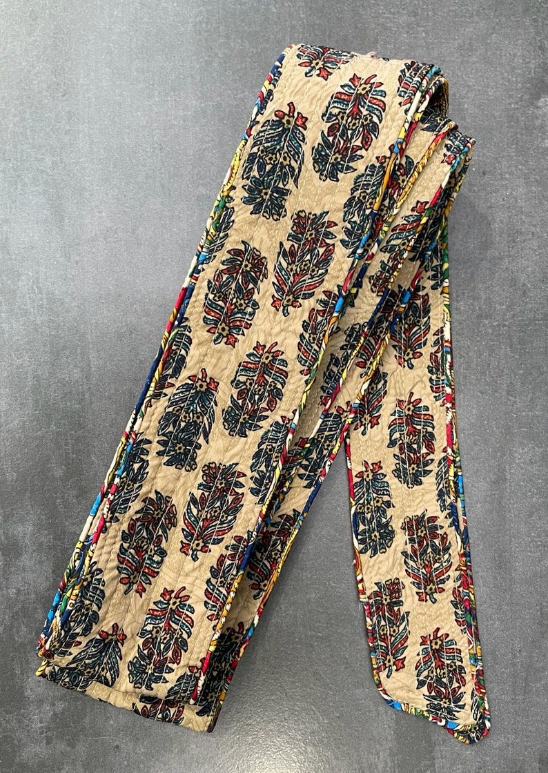 Reversible printed silk sash 5