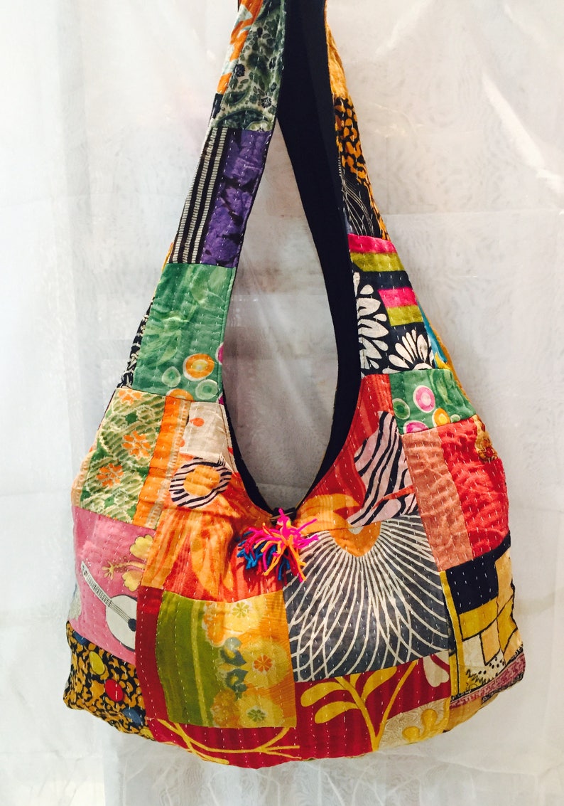 Patchwork cotton bag. Woven fabric bag. Hippie bag. | Etsy