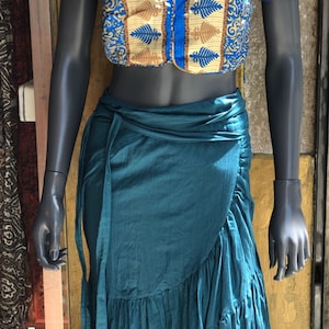 Sarong skirt with ruffles