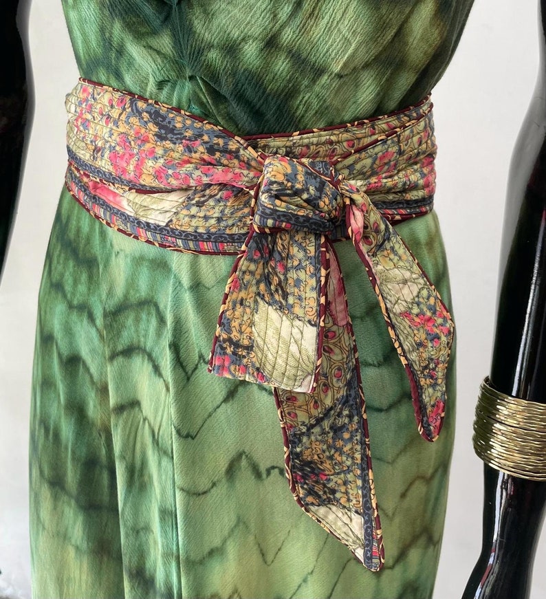 Reversible printed silk sash 1