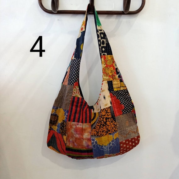 Bolso de algodón patchwork. Bolso tela tejido. Bolso hippie. | Etsy México