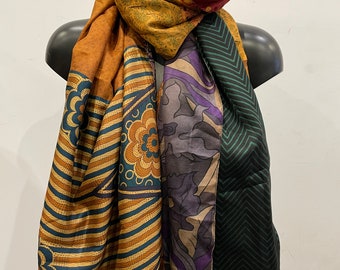 Patchwork Silk Scarf