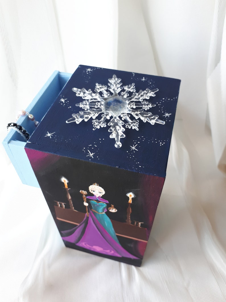 Frozen Elsa handpainted jewelry box Etsy