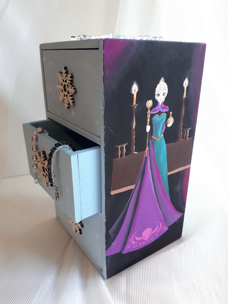 Frozen Elsa handpainted jewelry box Etsy