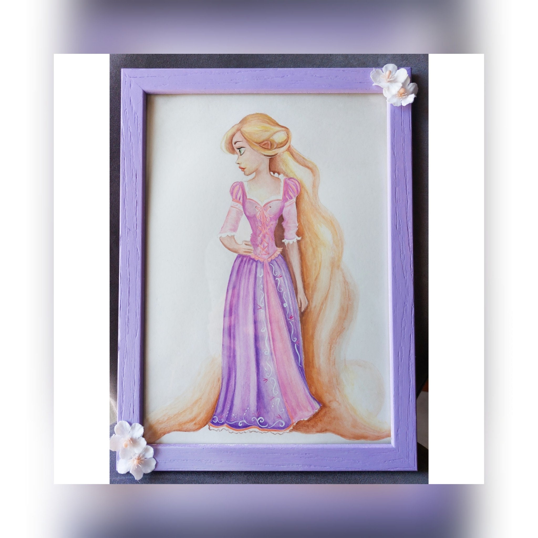 Rapunzel and Maximus Tangled Art Print, Disney Horse Inspired Watercolor  Painting, Rapunzel Tangled Decor Wall Art, Rapunzel Artwork Print 