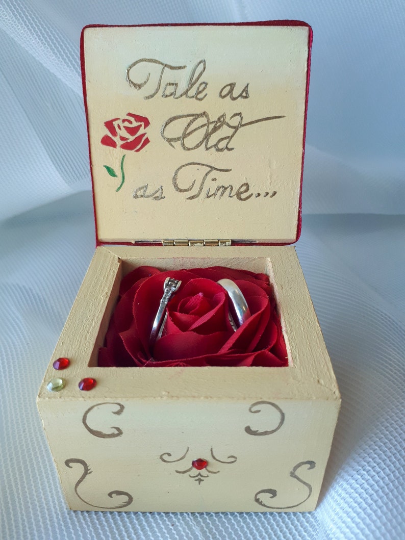 Beauty and the Beast Engagement Wedding Ring Box Etsy