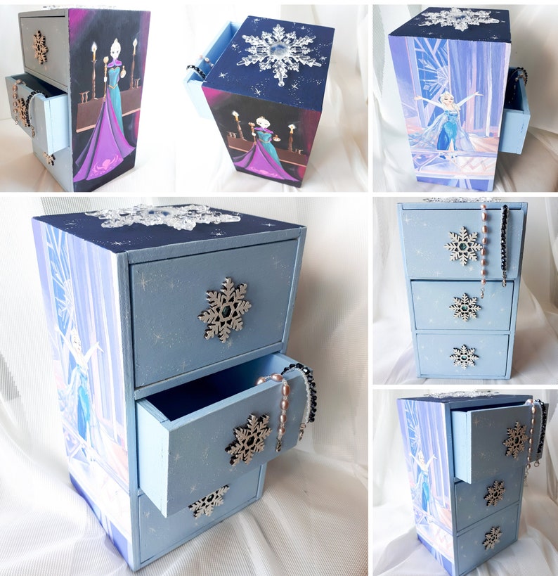 Frozen Elsa handpainted jewelry box Etsy
