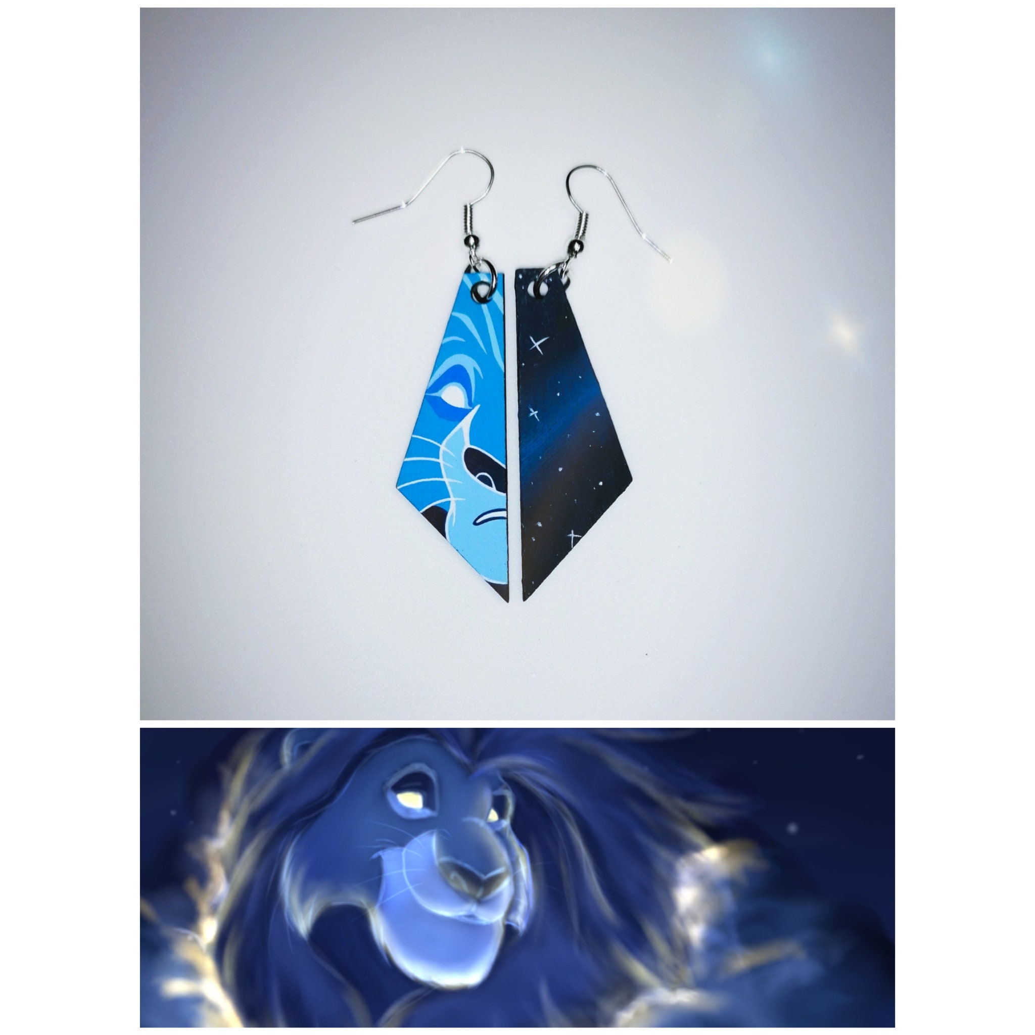 Mufasa Geist Holz Ohrringe Die Lowen Konig Il Re Leone Etsy