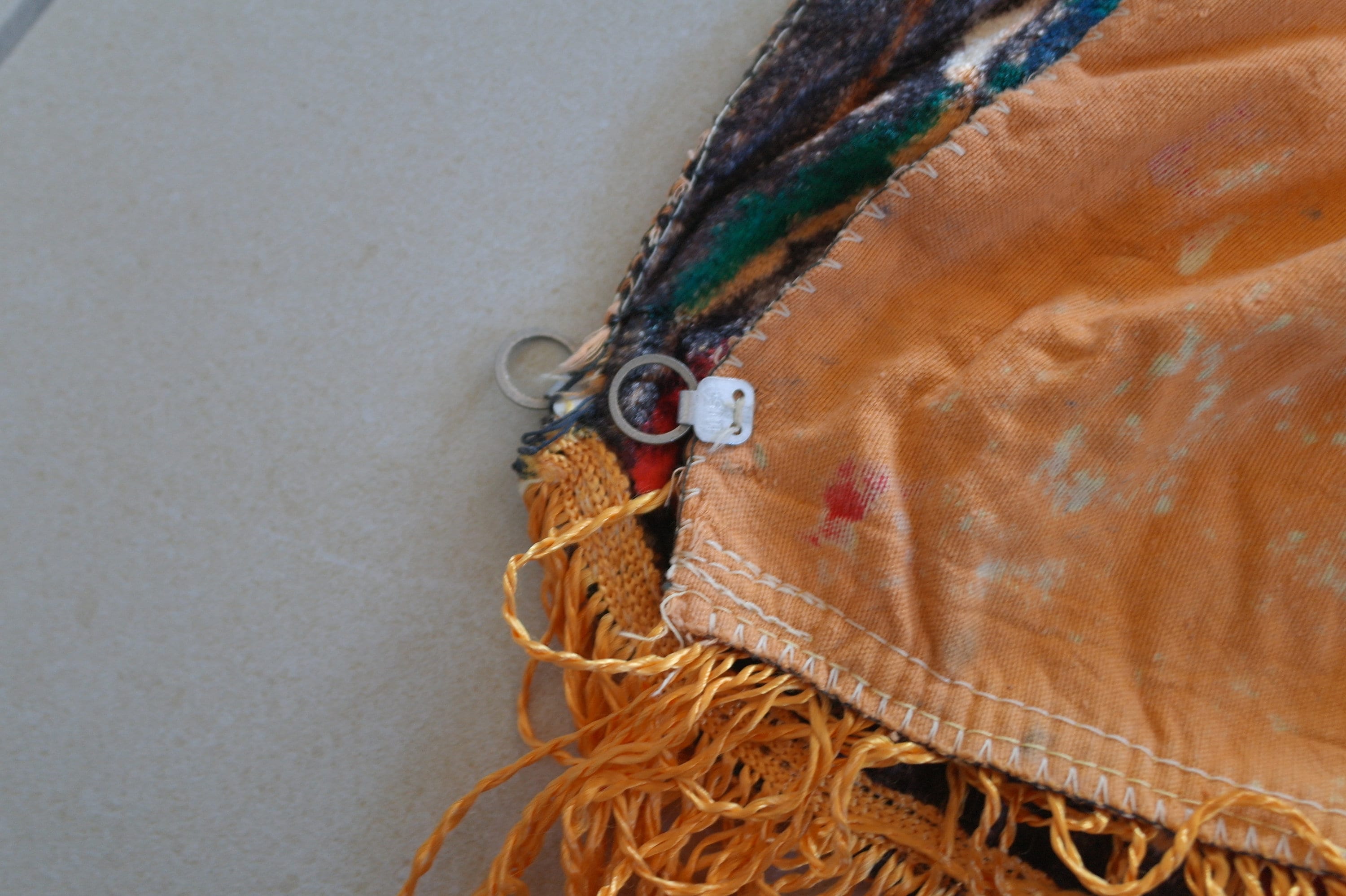 Vintage Velvet Deer Tapestry, Italian Velvet Wall Hanging Deers, Velvet